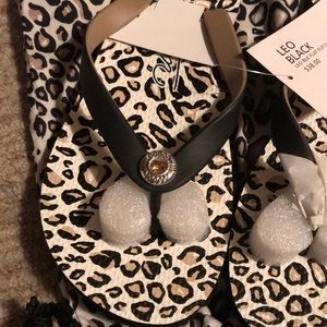 NWT Brighton Leopard Flip Flops